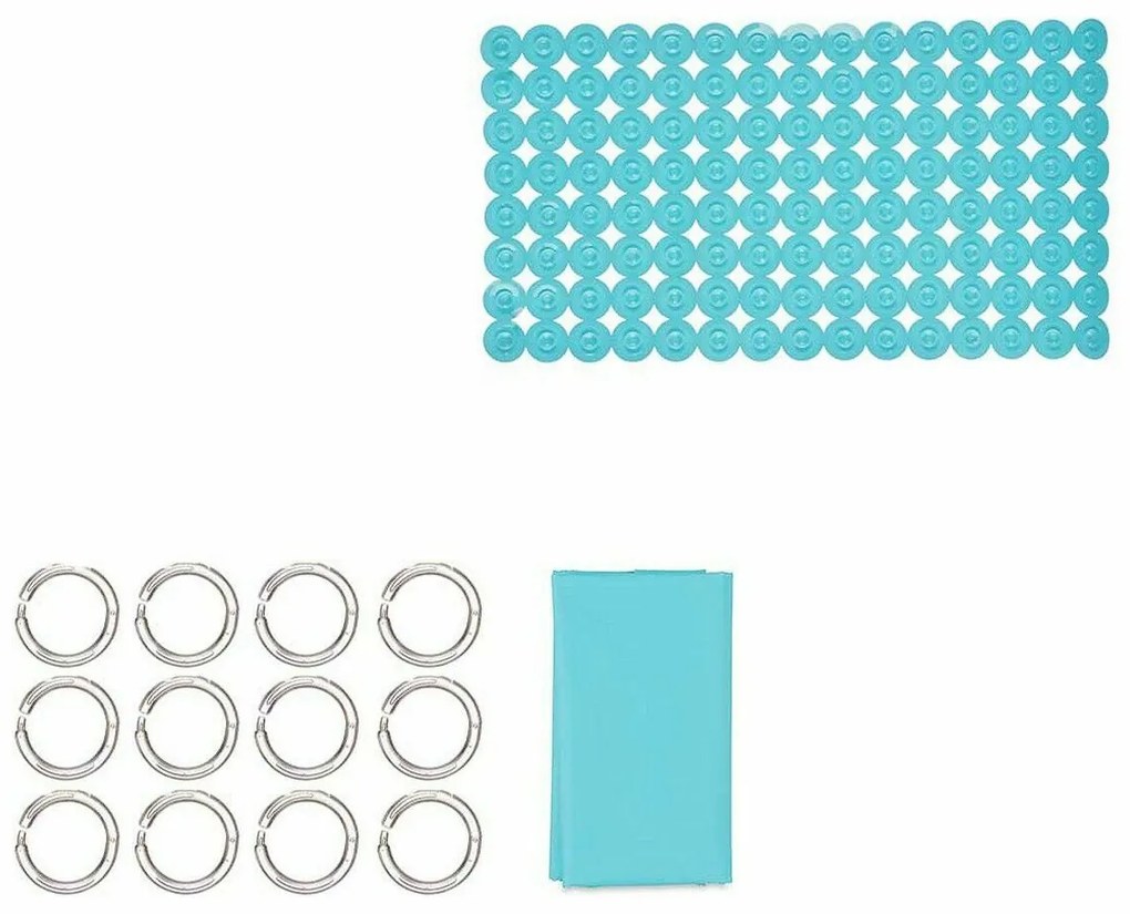 Σετ Μπάνιου Berilo Μπλε PVC πολυαιθυλένιο EVA 28 x 42 x 6 cm (12 Μονάδες)
