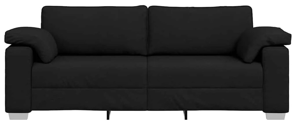 vidaXL Καναπές με μαξιλάρι Μαύρο 219 x 77 x 82 εκ ύφασμα