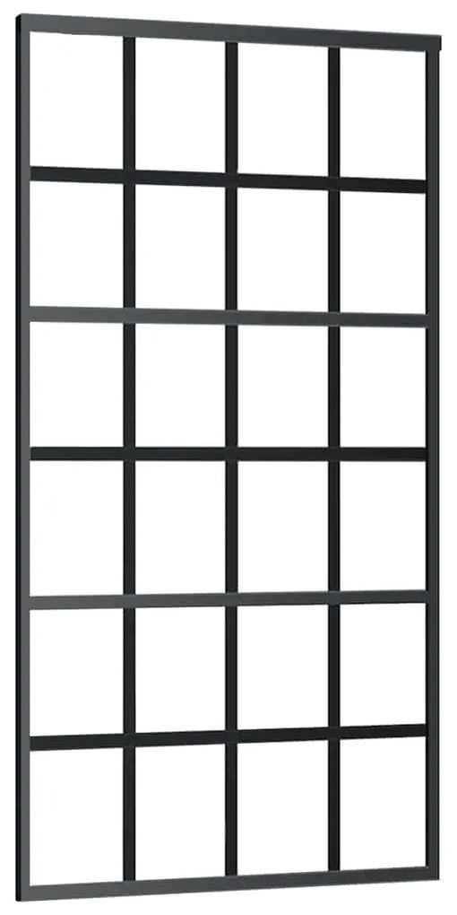 vidaXL Συρόμενη πόρτα με σετ υλικού 102x205 cm ESG Γυαλί&amp;Αλουμίνιο