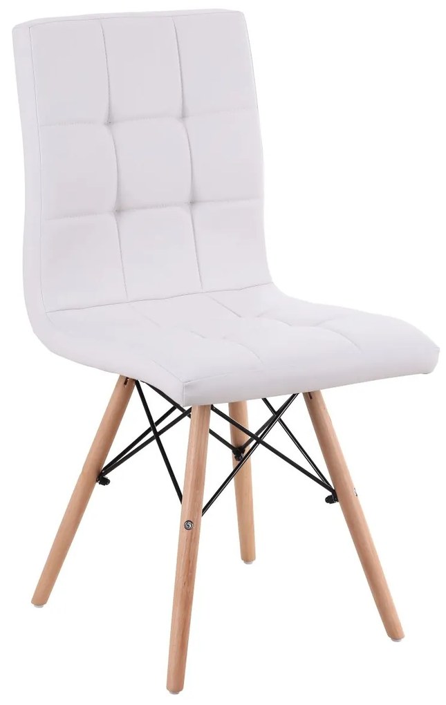 Καρέκλα CUPPLESSUS Λευκό PU 43x55x86cm - ART-14590006