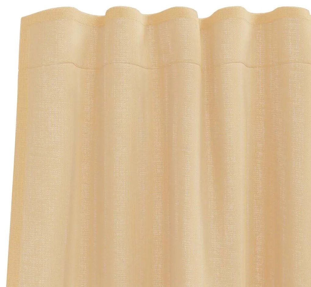 vidaXL Κουρτίνες Voile με βρόχους 2 τεμάχια Άμμος 140x245 cm