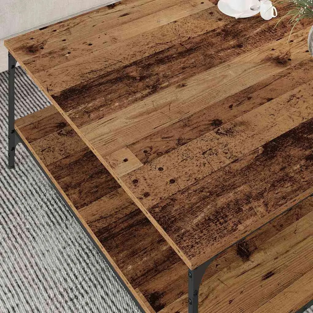 vidaXL Τραπεζάκι σαλονιού Παλαιό ξύλο 100 x 100 x 40 cm