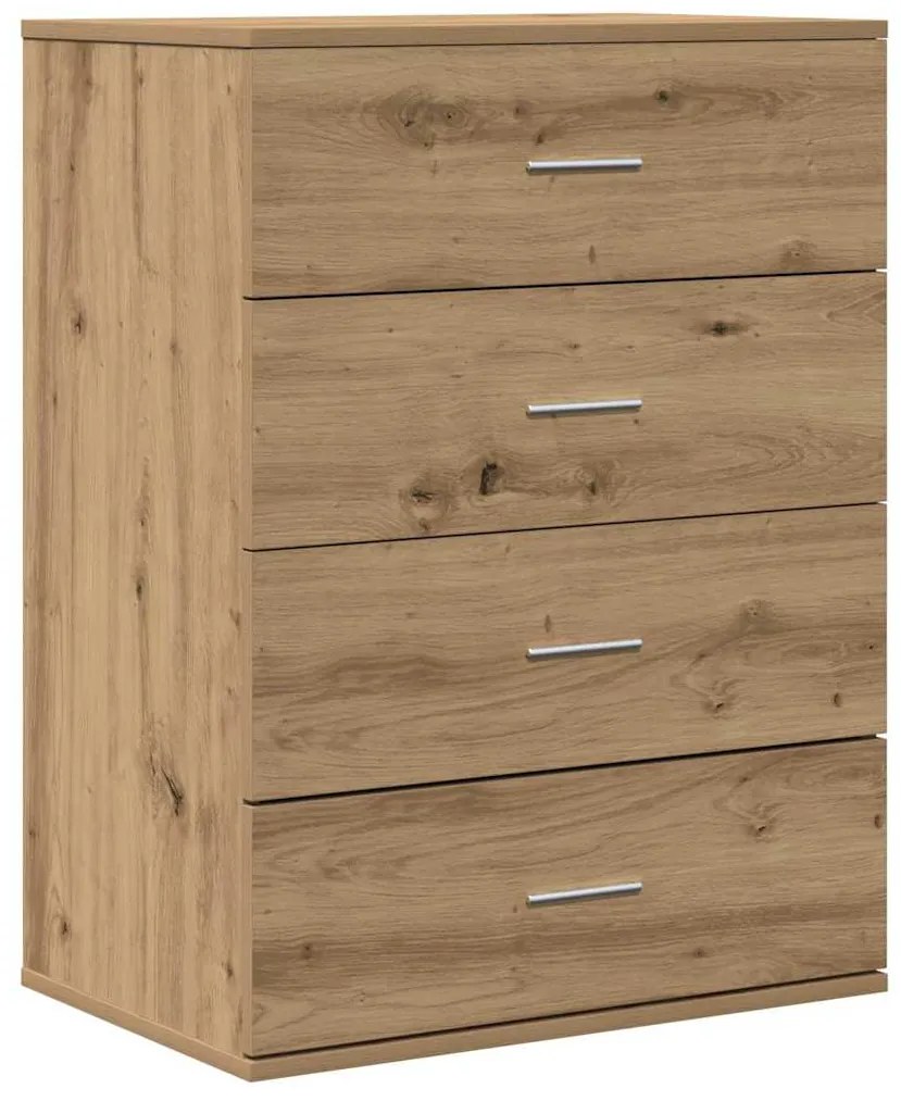 vidaXL Πλαϊνό γραφείο artisan δρυς 60 x 39 x 80 εκ Επεξεργασμένο ξύλο