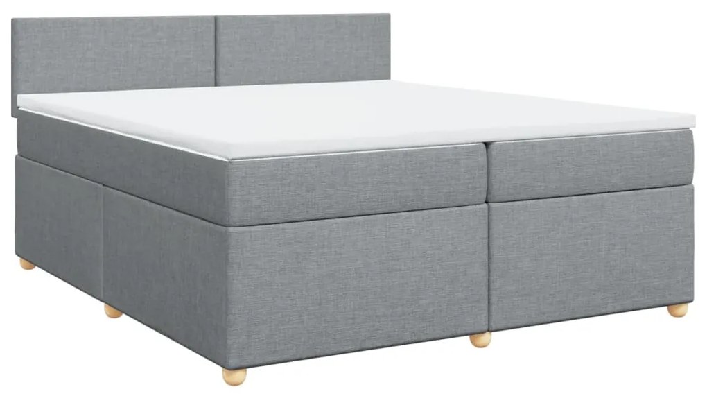 ΚΡΕΒΑΤΙ BOXSPRING ΜΕ ΣΤΡΩΜΑ ΑΝΟΙΧΤΟ ΓΚΡΙ 200X200 ΕΚ. ΥΦΑΣΜΑΤΙΝΟ 3289080