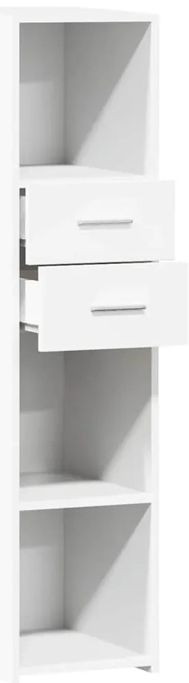 vidaXL Ντουλάπι Λευκό 30x42,5x124 εκ. από Επεξεργασμένο Ξύλο