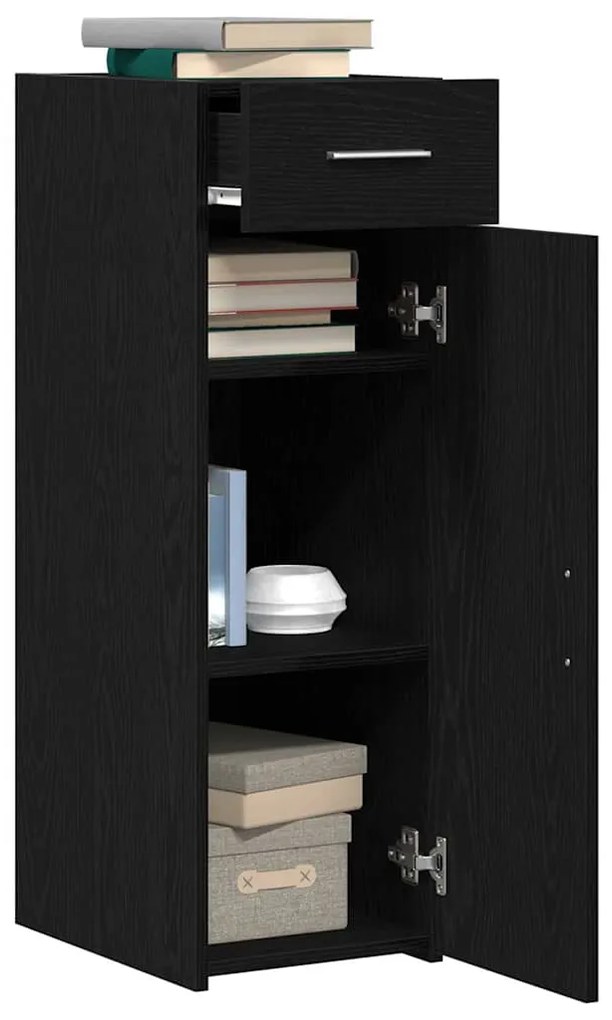 vidaXL Πλαϊνό γραφείο Μαύρη δρυς 30 x 42.5 x 93 εκ. Επεξεργασμένο ξύλο