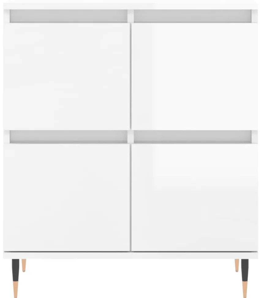 vidaXL Ντουλάπι Γυαλιστερό Λευκό 60x35x70 εκ. από Επεξεργασμένο Ξύλο