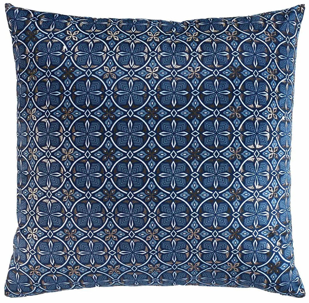 Βελουτέ Διακοσμητική Μαξιλαροθήκη (60x60) L-C Joan Bleu 1611042