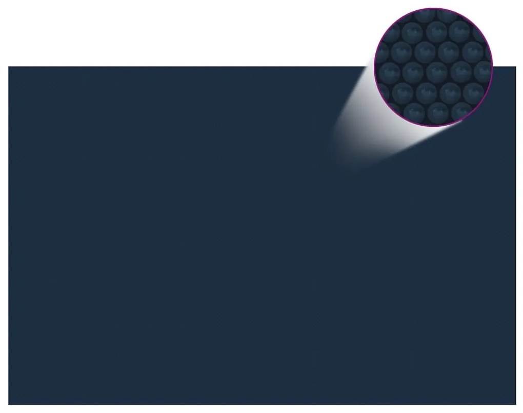 Κάλυμμα Πισίνας Ηλιακό Μαύρο/Μπλε 600x400 εκ. από Πολυαιθυλένιο - Μαύρο