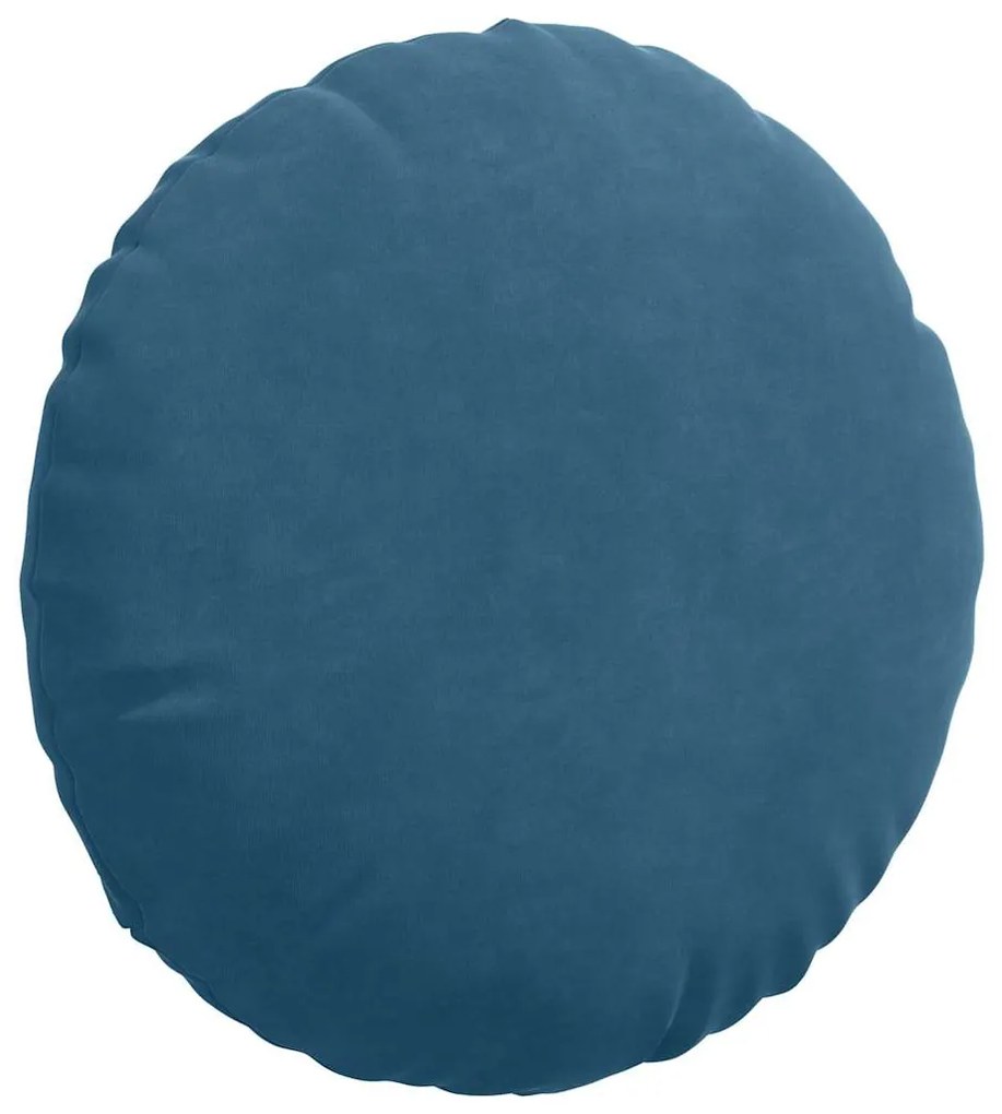 vidaXL Μαξιλάρια καθισμάτων 2 pcs Μπλε Ø 40 x 13 εκ. Βελούδο