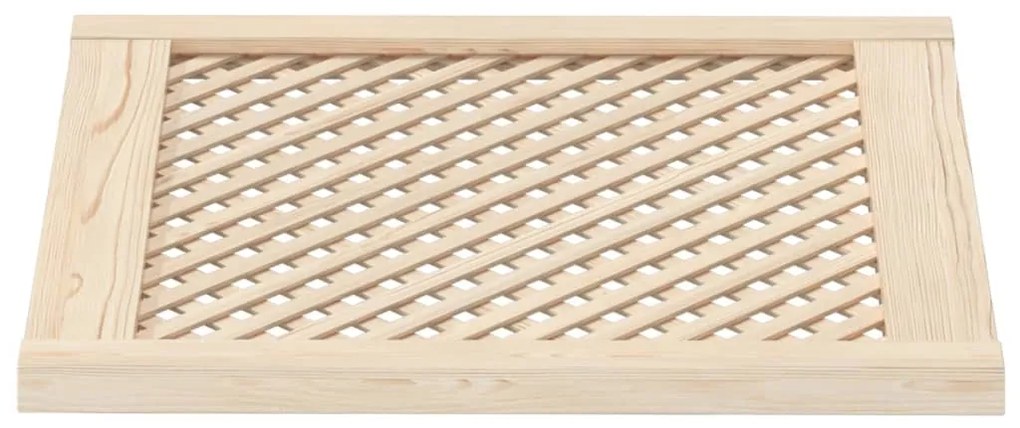 vidaXL Πορτάκια με Πλέγμα 2 Τεμ. 59,5x61,5 εκ. από Μασίφ Ξύλο Πεύκου