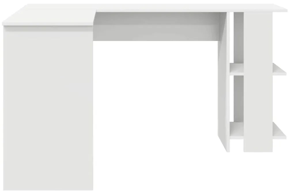 vidaXL Γωνιακό γραφείο Λευκό 140 x 113,5 x 75 εκ. Επεξεργασμένο ξύλο