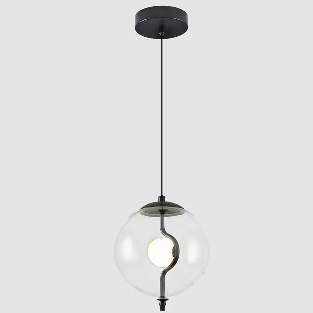 Φωτιστικό Οροφής 701CHD1647 Φ18x120cm 1xG4 10W Clear-Black Opviq