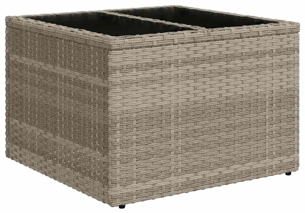 vidaXL Set καναπέ κήπου 7 τεμαχίων με γκρι πολυράττανο μαξιλάρια