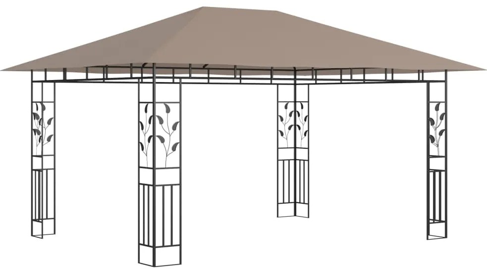 vidaXL Κιόσκι με Αντικουνουπικό Δίχτυ Taupe 4x3x2,73 μ. / 180 γρ./μ²