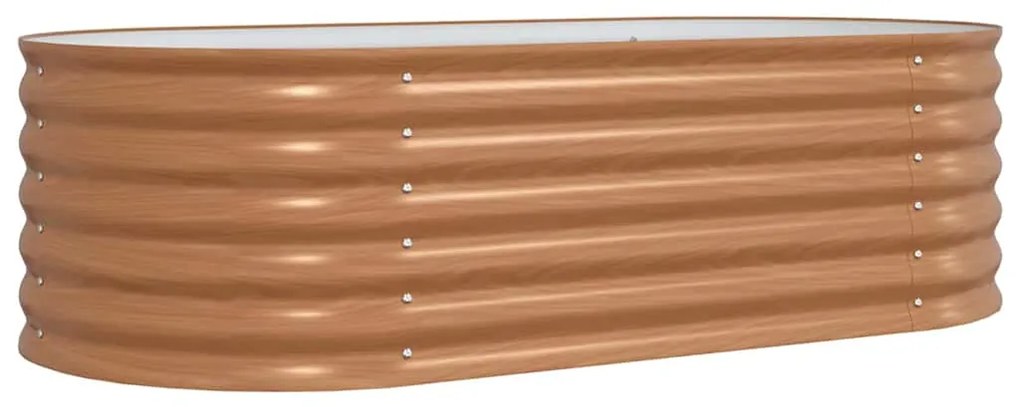 vidaXL Υπερυψωμένη Ζαρντινιέρα Καφέ 160 x 80 x 44 cm Ατσάλι