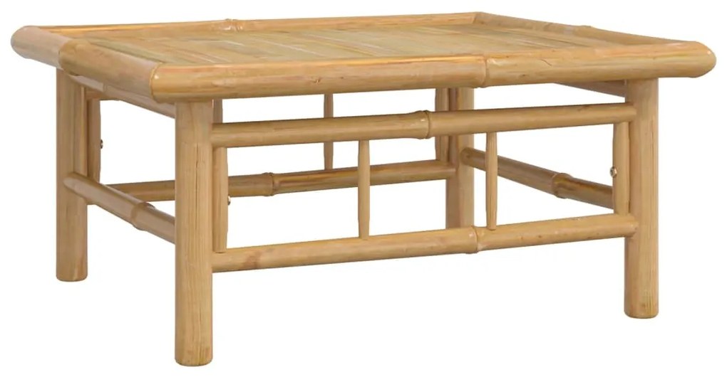 vidaXL Σαλόνι Κήπου Σετ 8 τεμ. από Μπαμπού με Λευκά Κρεμ Μαξιλάρια