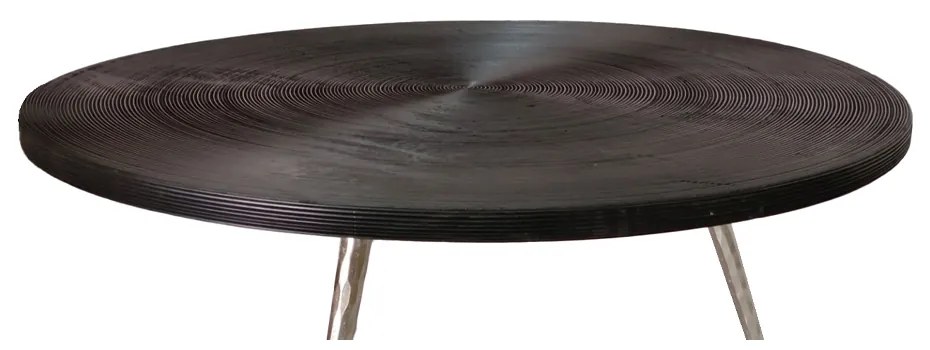 ZEN COFFEE TABLE ΜΑΥΡΟ ΛΕΥΚΟ D91xH40cm - 04-0832