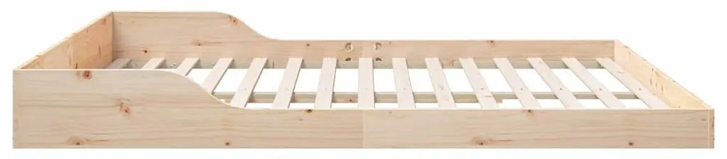 vidaXL Σκελετός Κρεβατιού Καφέ 180 x 200 cm Μασίφ ξύλο πεύκου