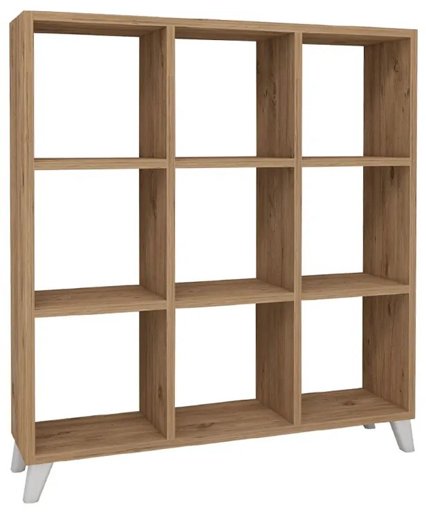 Βιβλιοθήκη μελαμίνης Saul Megapap χρώμα pine oak 88,2x20x88,2εκ. - GP041-0009,2