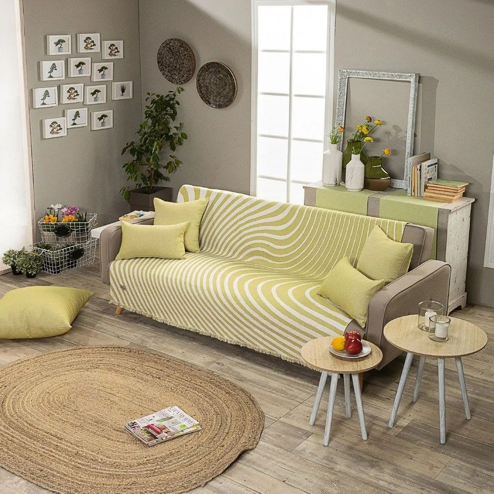 Ριχτάρι Donatella 08 Lime Teoran Διθέσιο 180x250cm Cotton-Polyester