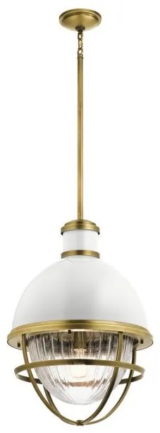 Κρεμαστό Φωτιστικό Οροφής 1xE27  Φ40cm  Tollis Quintiesse Elstead Lighting-QN-TOLLIS-P-NBR-Ορείχαλκος QN-TOLLIS-P-NBR