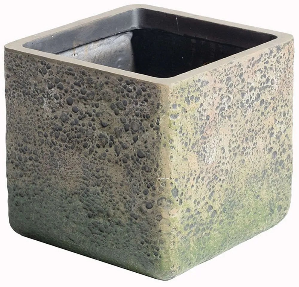 Κασπώ Πήλινο Βρύα A-2840-8 23x23x22cm Grey Supergreens Clay