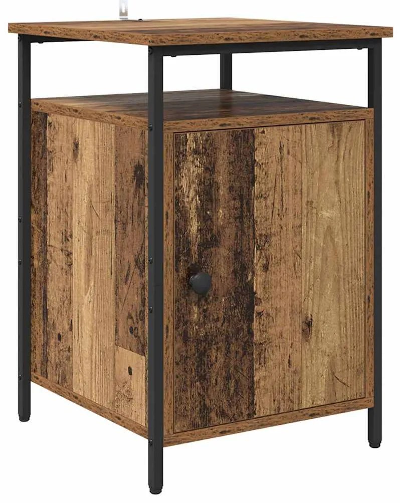 vidaXL Κομοδίνο 2 pcs Παλιό ξύλο 40 x 42 x 60 εκ. Επεξεργασμένο ξύλο