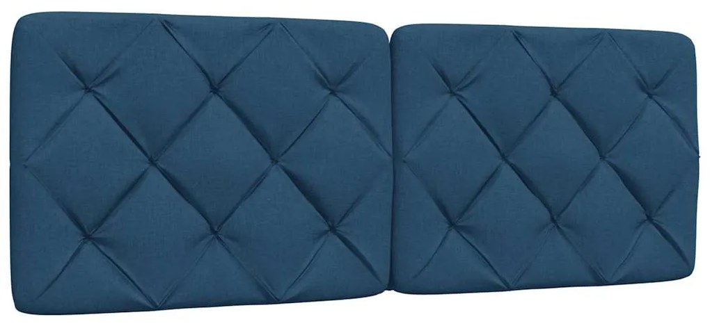 vidaXL Πλαίσιο κρεβατιού χωρίς στρώμα Μπλε 120x200 cm Ύφασμα