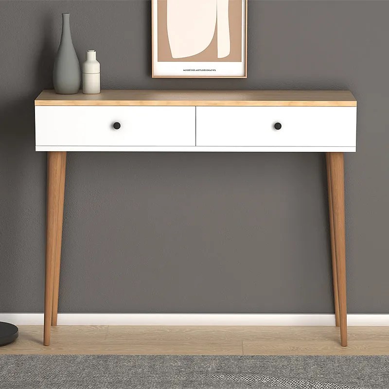 Κονσόλα Alis Megapap χρώμα pine white 110x29x88εκ.