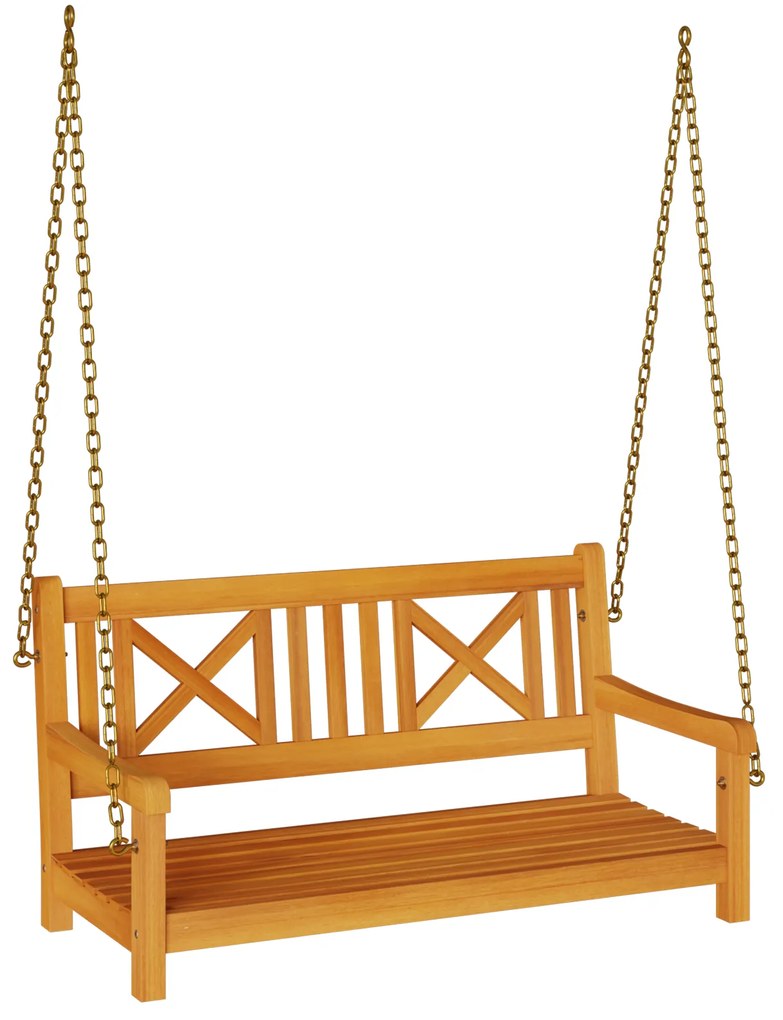vidaXL 2Θέσιος Πάγκος Swing Κήπου 110x56x58 εκ Μασίφ Ξύλο Ακακίας