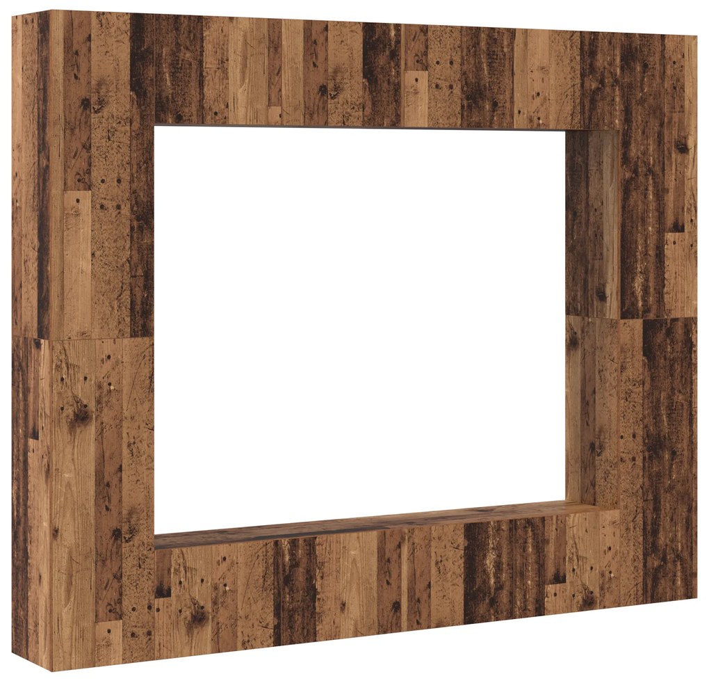 vidaXL Σετ επίπλου τηλεόρασης 8 pcs Καφέ 221 x 30 x 180 εκ.