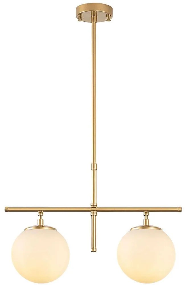 Φωτιστικό Οροφής Roe 942FLG1232 52x15x76cm 2xE14 40W Gold-White Opviq