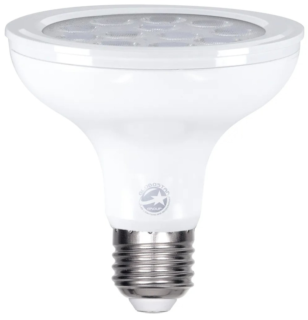 GloboStar® 60091 Λάμπα LED E27 PAR30 Σποτ 12W 1164lm 36° AC 220-240V IP20 Φ9.5 x Υ9.5cm Φυσικό Λευκό 4500K Dimmable - 3 Χρόνια Εγγύηση