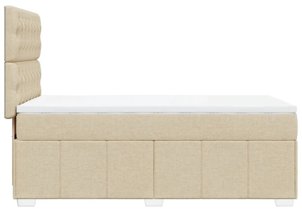 ΚΡΕΒΑΤΙ BOXSPRING ΜΕ ΣΤΡΩΜΑ ΚΡΕΜ 80 X 200 ΕΚ. ΥΦΑΣΜΑΤΙΝΟ 3293807