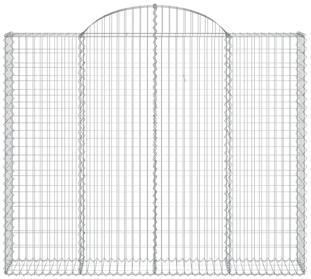 vidaXL Συρματοκιβώτια Τοξωτά 9 τεμ. 200x30x160/180 εκ. Γαλβαν. Ατσάλι