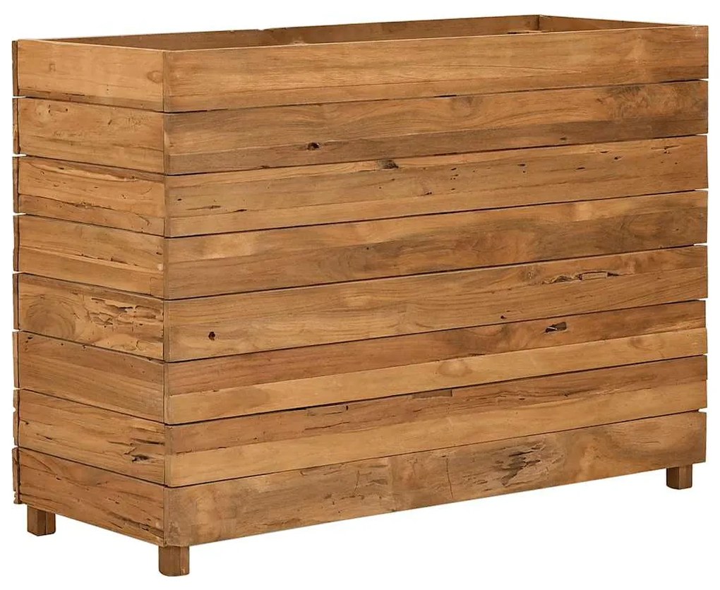 vidaXL Ζαρντινιέρα Υπερυψωμένη 100x40x72 εκ. Ανακυκλ. Ξύλο Teak/Ατσάλι