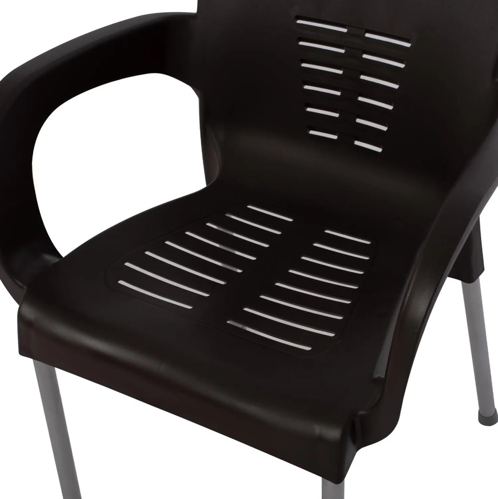 ΠΟΛΥΘΡΟΝΑ ΠΟΛΥΠΡΟΠΥΛΕΝΙΟΥ RECYCLED KAREK  ΚΑΦΕ ΧΡΩΜΑ 59x58x81Y εκ. 59x58x81 εκ.