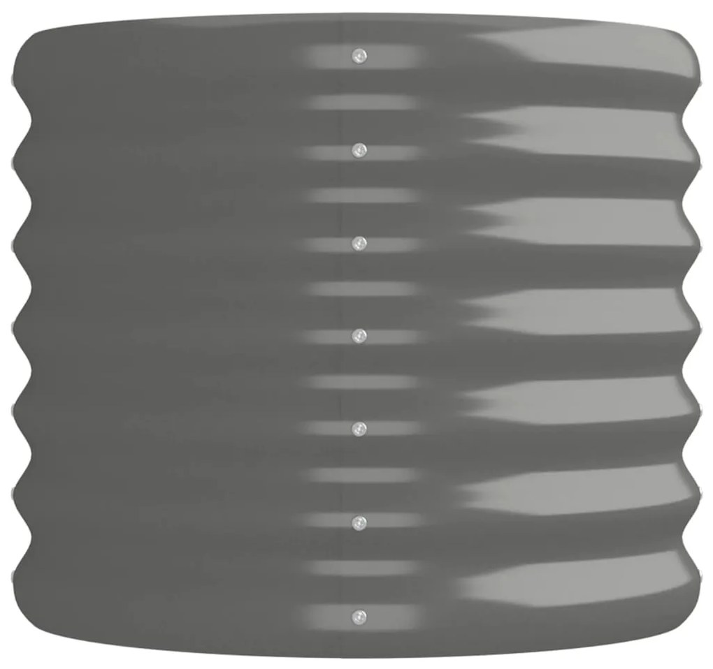 vidaXL Ζαρντινιέρα Υπερυψωμένη Γκρι 152x40x36 εκ. Γαλβανισμένος χάλυβας