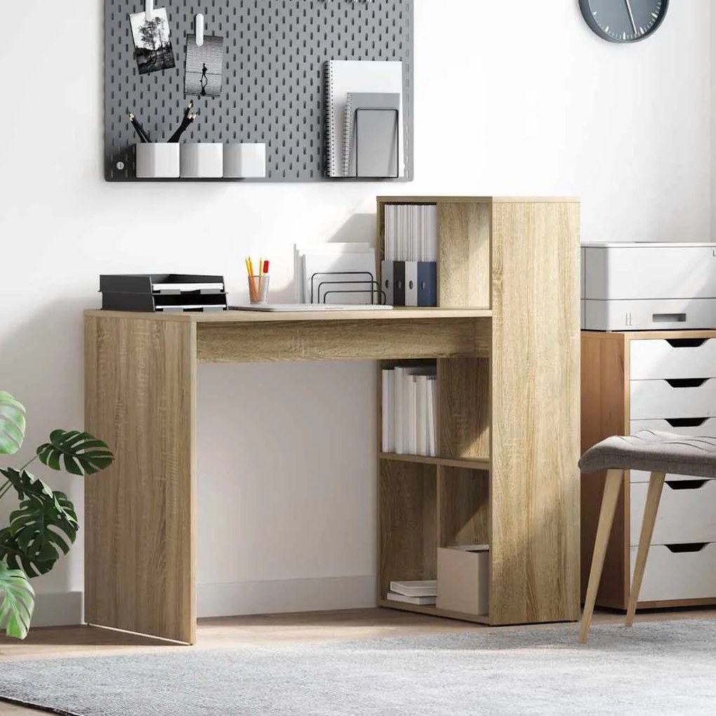 vidaXL Γραφείο Sonoma Δρυς 108 x 55 x 103.5 εκ Επεξεργασμένο ξύλο