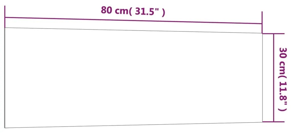 vidaXL Πίνακας Επιτοίχιος Μαγνητικός Λευκός 80 x 30 εκ. Ψημένο Γυαλί