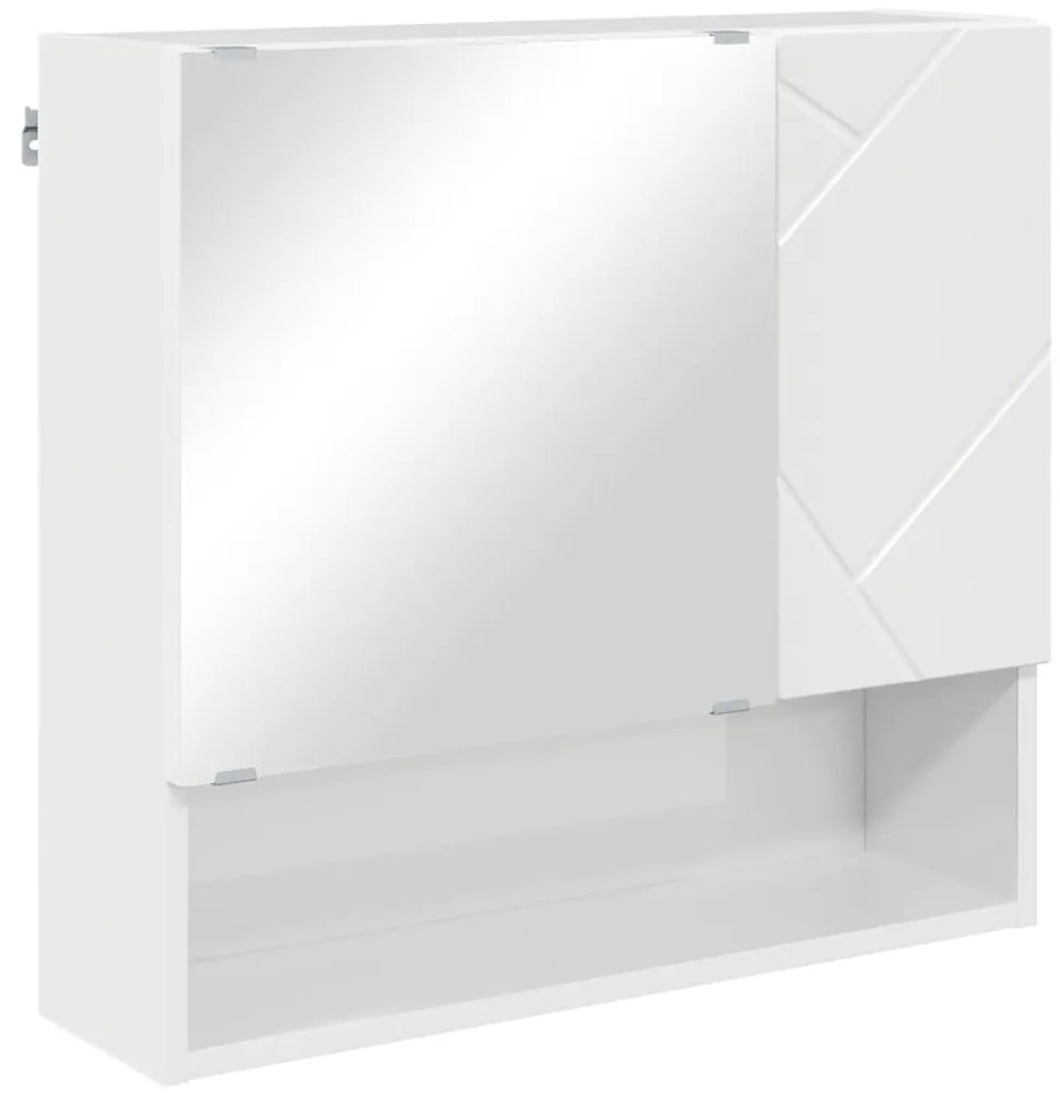 vidaXL Σετ Επίπλων Μπάνιου 4 pcs Γυαλιστερό λευκό 61 x 35 x 64 εκ.