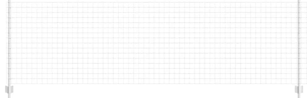 vidaXL Φράχτης με Στήλες. Ασημί 0.8 x 10 m Ατσάλι