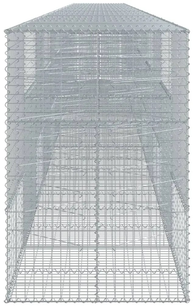 vidaXL Συρματοκιβώτιο με Κάλυμμα 1200x100x150 εκ. Γαλβανισμένο Χάλυβα