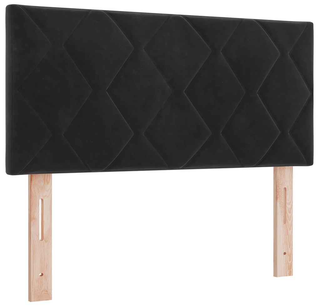 vidaXL Κρεβάτι Box Spring με Στρώμα Μαύρο 90x190 εκ. Βελούδο
