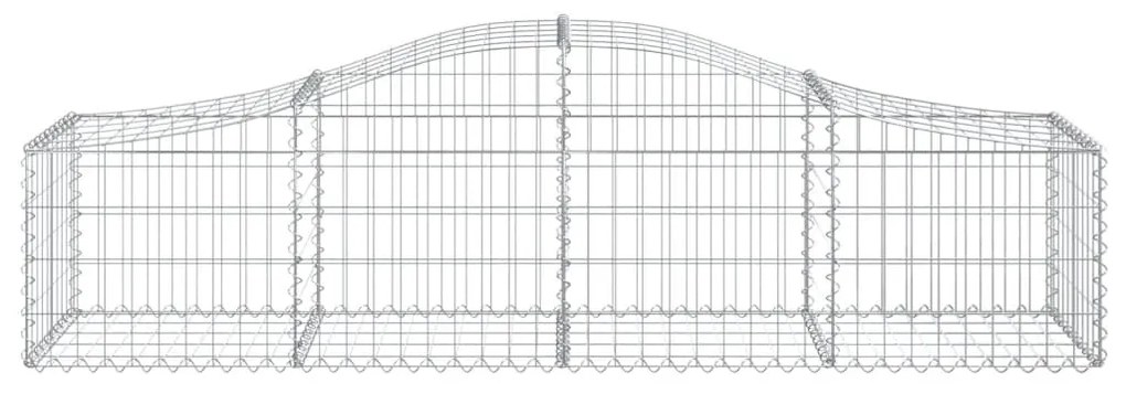 vidaXL Συρματοκιβώτια Τοξωτά 18 τεμ. 200x50x40/60 εκ. Γαλβαν. Ατσάλι