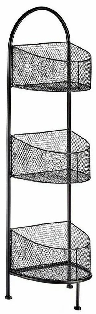 Ράφια Gift Decor Μαύρο Μέταλλο 21,2 x 97 x 28,5 cm (4 Μονάδες)
