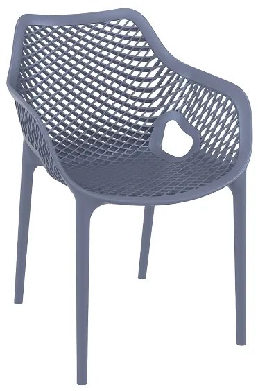 Siesta   Air/P* Armchair Dark Grey PL  metax-01-00-0073 διάστ.60.0000 x 57.0000 x 81.0000
