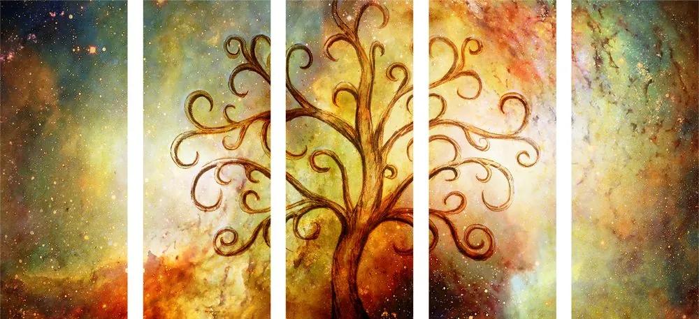 5 μέρη εικόνα δέντρο της ζωής με αφαίρεση του σύμπαντος