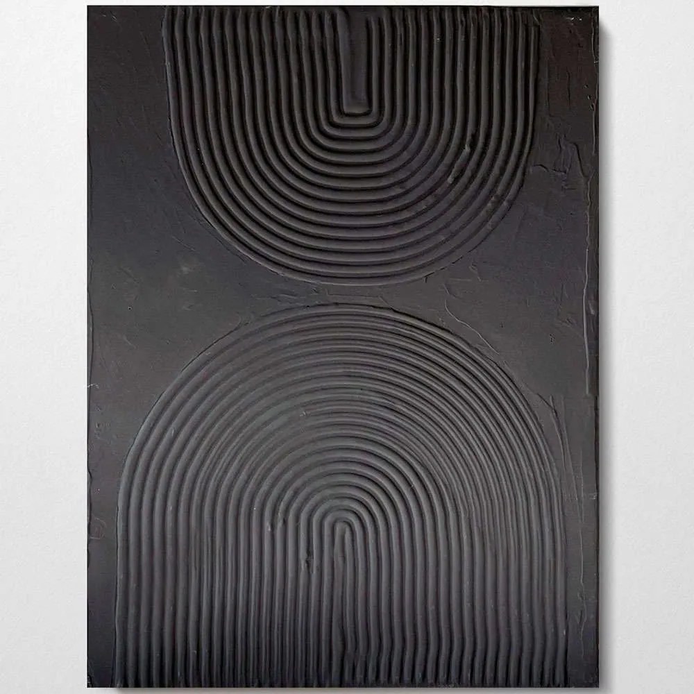 Πίνακας Καμβάς 112RGN1101 50x70cm Black Wallity Κάθετοι Wood, Canvas